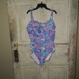 Love Your Assets by Sara Blakely Spanx One Pc Ruched Swimsuit XL (V-26)